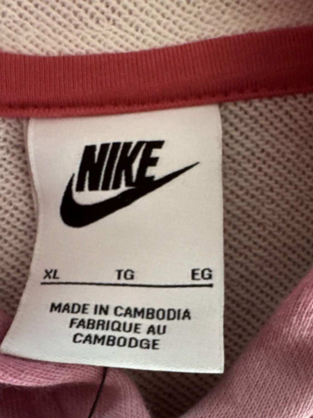 Nike Pink camouflage Kids Hoodie with White Logo - Picture 3 of 6